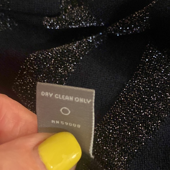 Neiman Marcus NWT NAVY Blue Cashmere Collection Open Cardigan, XL, 64% Silk, 21% - Picture 9 of 9